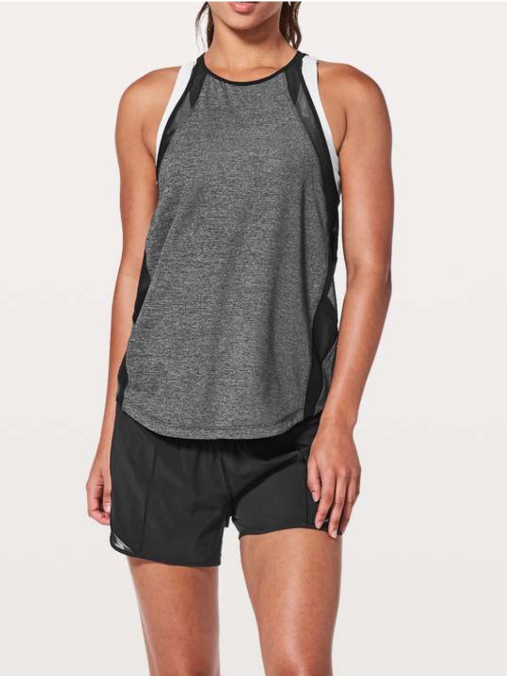 Lululemon Gray Run Off-Route Workout Tank Activewear Top - Size M